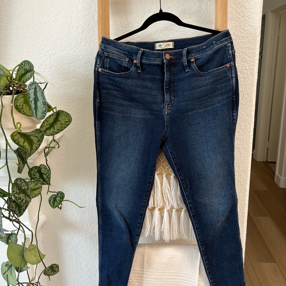 Madewell Blue Highrise Skinny Jeans Stretchy Indigo